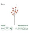 GloboStar® Artificial Garden ORANGE PERSIMMON FRUIT BRANCH 21438 Τεχνητό Διακοσμητικό Πορτοκαλί Κλαδί Λωτός Y83cm